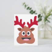 xmas reindei emoji feiertagspostkarte (Stehend Vorderseite)