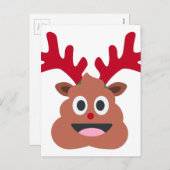 xmas reindei emoji feiertagspostkarte (Vorne/Hinten)