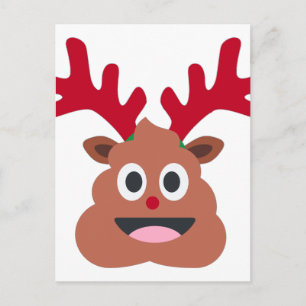 xmas reindei emoji feiertagspostkarte