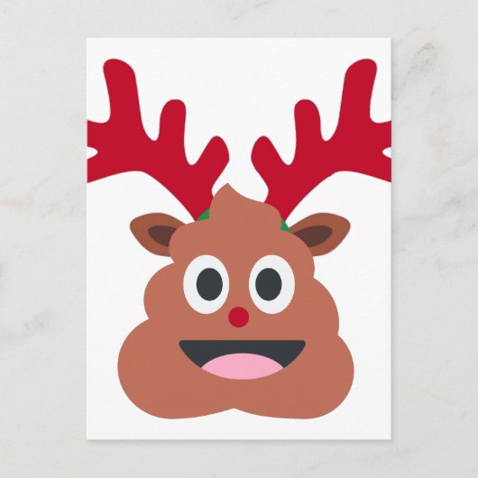 xmas reindei emoji feiertagspostkarte (Vorderseite)