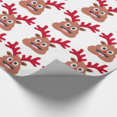 xmas reindei emoji geschenkpapier (Ecke)