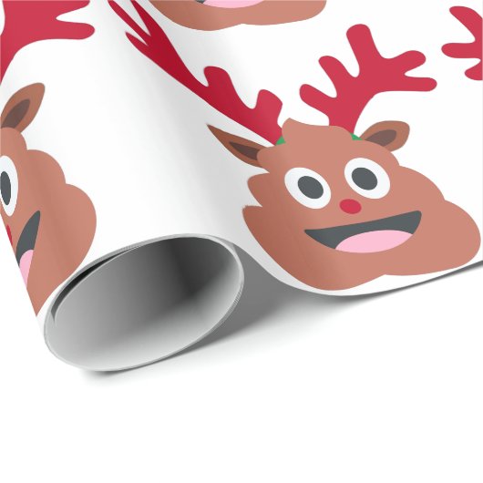 xmas reindei emoji geschenkpapier (Rolleneckpunkt)
