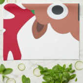 xmas reindei emoji küchentuch (Gefaltet)
