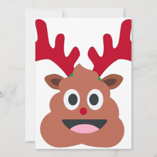 Xmas-Rentier-Ko-Kot-Emoji Feiertagskarte