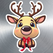 Xmas Rentier, Reh mit Geweih, Cartoon grafisch Aufkleber