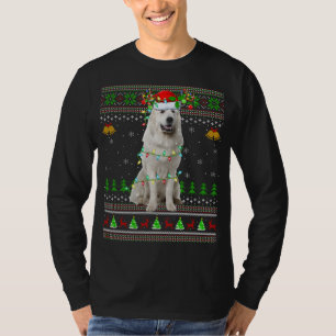 Xmas Rentier Weihnachtsmannmütze Great Pyrenäen Hu T-Shirt