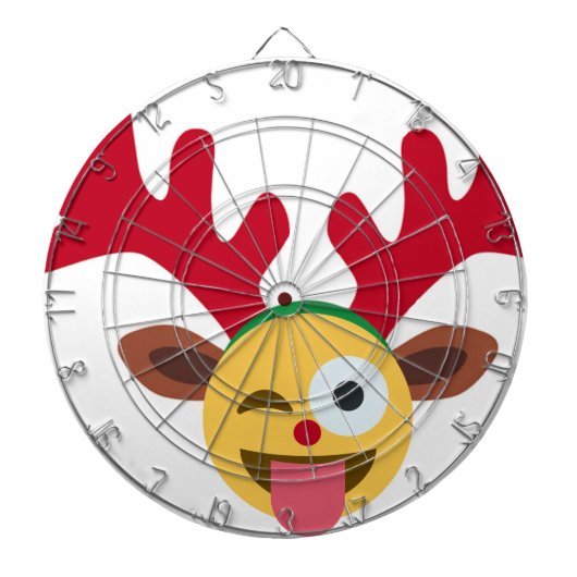 xmas Rentiere wink emoji Dartscheibe (vorne)