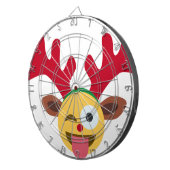 xmas Rentiere wink emoji Dartscheibe (Vorderseite rechts)
