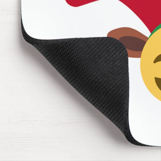xmas Rentiere wink emoji Mousepad (Ecke)
