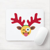 xmas Rentiere wink emoji Mousepad (Mit Mouse)
