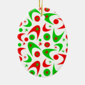 Xmas Retro Boomerangs Keramik Ornament (Hinten)