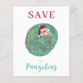 Xmas Rettete die Pangolins Slogan Personalisierte (Vorderseite)