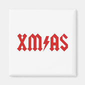 Xmas Rock Roll Heavy Metal Funny Christmas Xmas Fu Magnet (Vorne)
