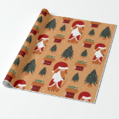 Xmas Rusty Santa Paws & Presentation Paper Geschenkpapier (Ungerollt)