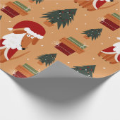Xmas Rusty Santa Paws & Presentation Paper Geschenkpapier (Ecke)