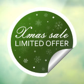 Xmas Sale Limited Offer - Green Silver Fensteraufkleber (Blatt 3)