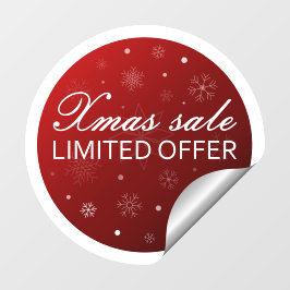 Xmas Sale Limited Offer - Red Silver  Fensteraufkleber