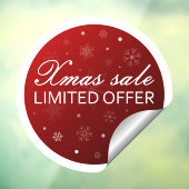 Xmas Sale Limited Offer - Red Silver  Fensteraufkleber (Blatt 3)
