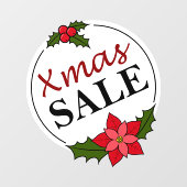 Xmas Sale Sticker - Holiday Window Cling (Blatt)