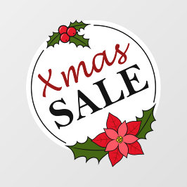 Xmas Sale Sticker - Holiday Window Cling