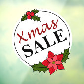 Xmas Sale Sticker - Holiday Window Cling (Blatt 3)