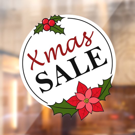 Xmas Sale Sticker - Holiday Window Cling (Blatt 2)