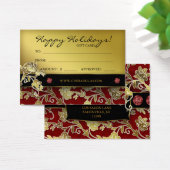 Xmas Salon Gift Card Wellness-Center Blumenrot Gol (Schreibtisch)