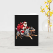 Xmas Santa Australian Cattle Dog Weihnachten Karte (Gelbe Blume)