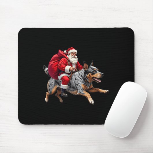 Xmas Santa Australian Cattle Dog Weihnachten Mousepad (Mit Mouse)