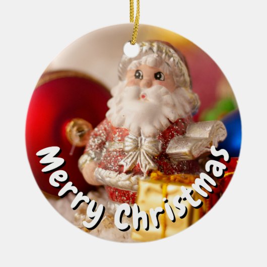 XMAS SANTA CARD KERAMIK ORNAMENT (Vorne)