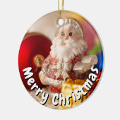 XMAS SANTA CARD KERAMIK ORNAMENT (Links)
