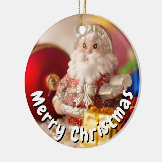 XMAS SANTA CARD KERAMIK ORNAMENT (Links)