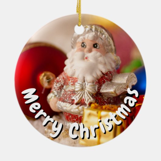 XMAS SANTA CARD KERAMIK ORNAMENT (Hinten)