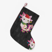 xmas santa claus axolotl kleiner weihnachtsstrumpf (Vorderansicht (hängend))