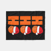 Xmas Santa Claus Basketball Christmas Fleecedecke (Vorderseite (Horizontal))