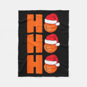 Xmas Santa Claus Basketball Christmas Fleecedecke (Vorderseite)