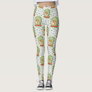 xmas santa claus hamster leggings