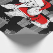 xmas santa claus poodle geschenkpapier (Ecke)