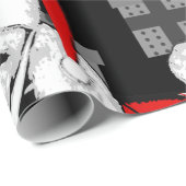 xmas santa claus poodle geschenkpapier (Rolleneckpunkt)