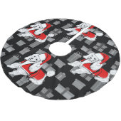 xmas santa claus poodle polyester weihnachtsbaumdecke (Schrägansicht)