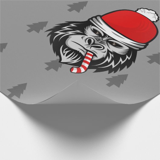 xmas santa clus gorilla geschenkpapier (Ecke)