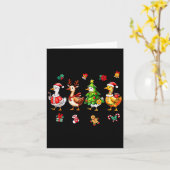 Xmas Santa Gingerbread Goose Merry Christmas Men W Karte (Gelbe Blume)