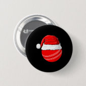 Xmas Santa Hat Christmas Cricket Button (Vorne & Hinten)