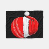 Xmas Santa Hat Christmas Cricket Fleecedecke (Vorderseite (Horizontal))