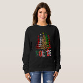 Xmas Santa Police Leopard Plaid Print Christmas Tr Sweatshirt (Vorne ganz)