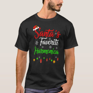 Xmas Santa S Favorite Harmonica Weihnachten T-Shirt