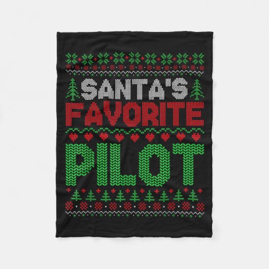 Xmas Santa's Favorite Lot Funny Ugly Christmas Swe Fleecedecke (Vorderseite)