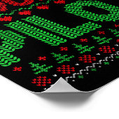 Xmas Santa's Favorite Lot Funny Ugly Christmas Swe Poster (Ecke)