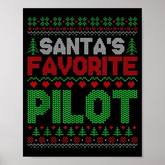 Xmas Santa's Favorite Lot Funny Ugly Christmas Swe Poster (Vorne)