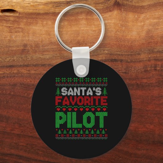 Xmas Santa's Favorite Lot Funny Ugly Christmas Swe Schlüsselanhänger (Vorderseite)